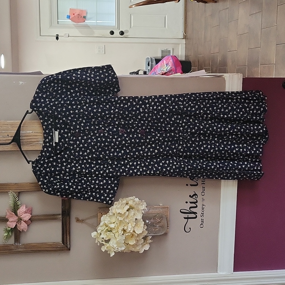 BYER TOO! Navy floral romper size 3 TOTALLY 90'S HARD TO FIND
